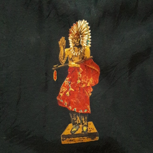 Vintage Native American Chief Button Down Shirt black - Picture 5 of 13